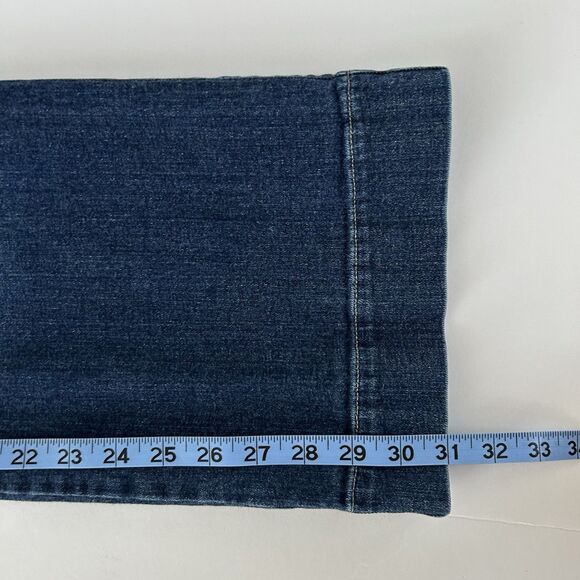 Cabelas Casuals Womens Jeans Size 12 Wide Leg Stretch 34x31 Denim Flap Pockets - Picture 7 of 10